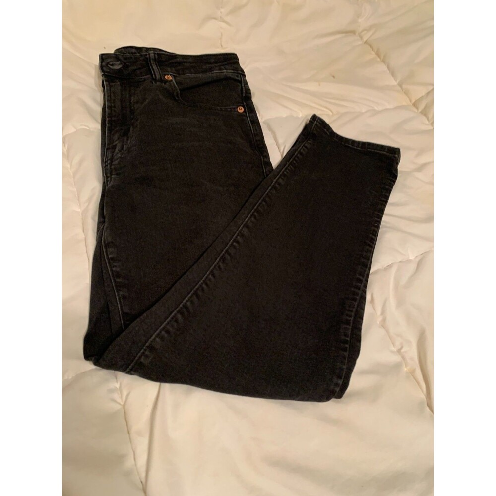 American Eagle Jeans Women's 30x30 Black Slim Fit Straight Leg Dark Wash